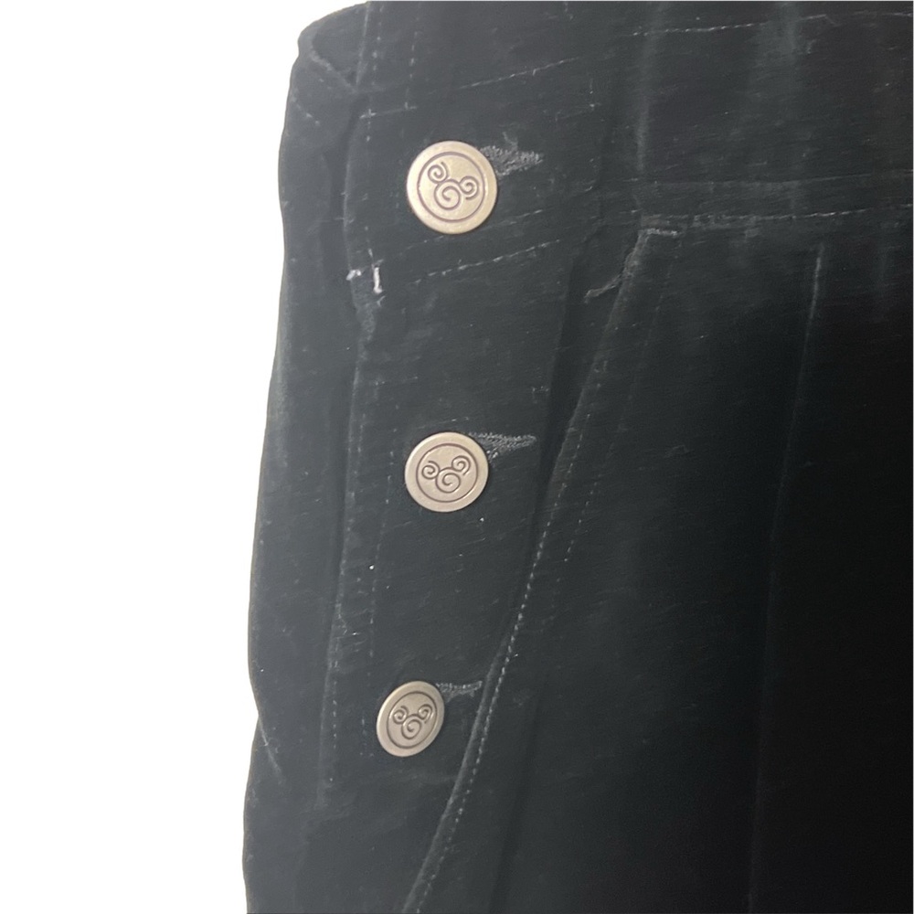 Vintage The Disney Store Mickey Mouse Black Velvet Overalls Size 14 - Picture 5 of 11